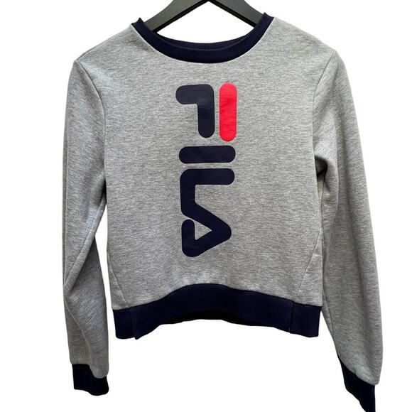 FILA Youth Crewneck Fleece Sweatshirt Size L - Picture 1 of 8